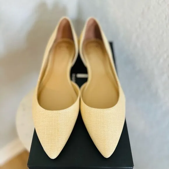 Marc Fisher LTD Women's Sunny Ballet Flat, Slip On, Chic Light Natural, 7.5 NWT