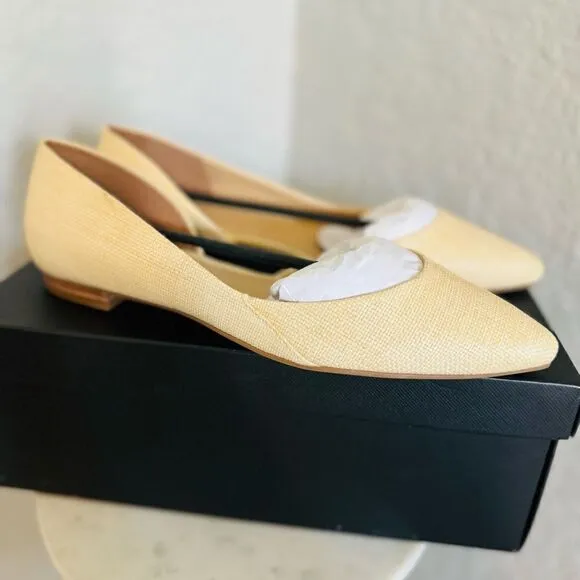 Marc Fisher LTD Women's Sunny Ballet Flat, Slip On, Chic Light Natural, 7.5 NWT
