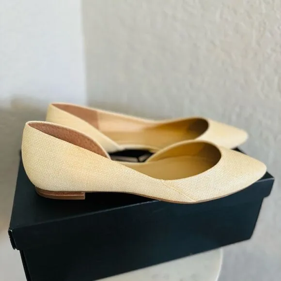 Marc Fisher LTD Women's Sunny Ballet Flat, Slip On, Chic Light Natural, 7.5 NWT