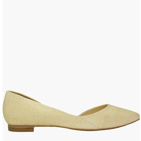 Marc Fisher LTD Women's Sunny Ballet Flat, Slip On, Chic Light Natural, 7.5 NWT