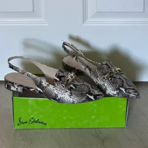 MARC FISHER REPTILE PRINT SLINGBACK FLATS - NWOT