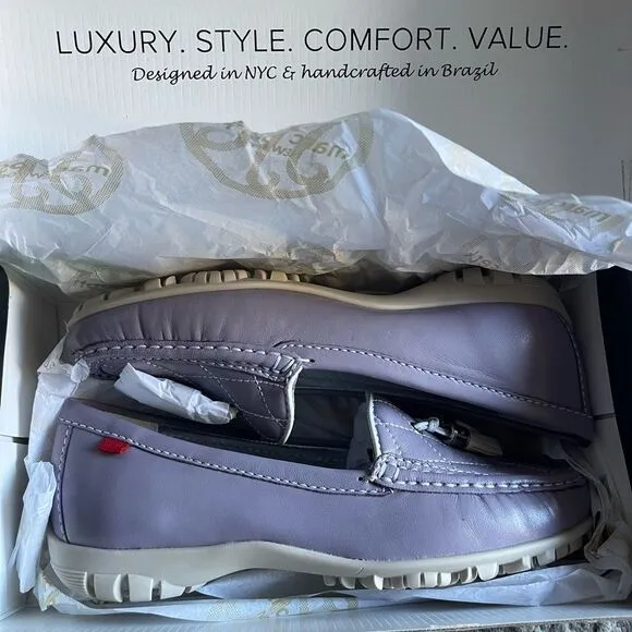 MARC JOSEPH NEW YORK Women's Golf Leather Wall Street Fashion Shoe Moccasin