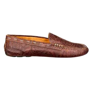 Martin Dingman Men's Brown Leather Penny Driving Loafer Size US 9.5