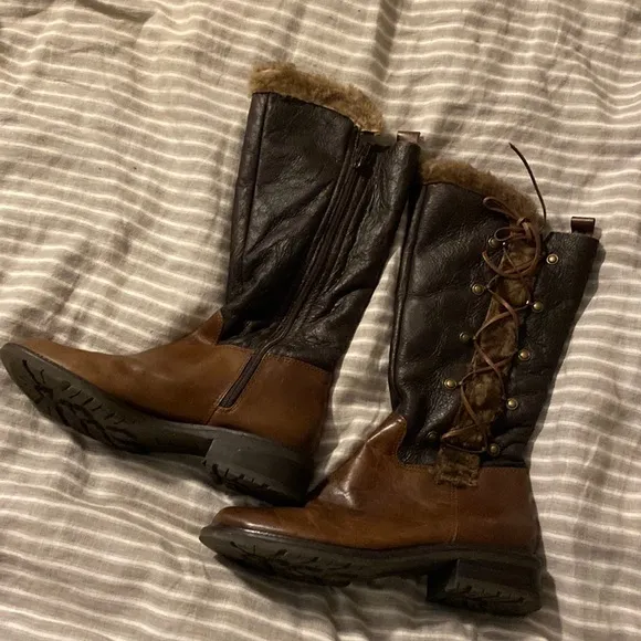 Matisse Leather &amp; Shearling Boots sz 7.5 🎈🎈🎈