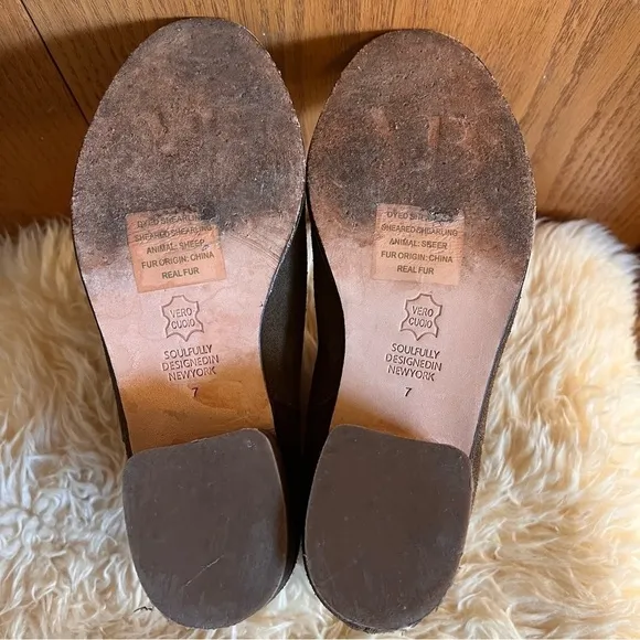 Matt Bernson Bark Suede Shearling Lined Boots Sz-7