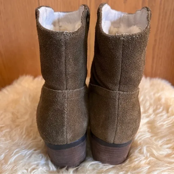 Matt Bernson Bark Suede Shearling Lined Boots Sz-7