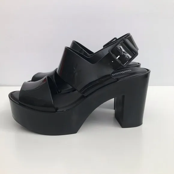 Melissa Black Platform Sandals