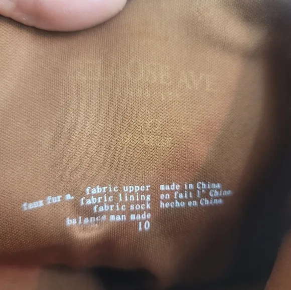 MELROSE AVE VEGAN SUEDE LEATHER IN TAN COLOR WITH SHEARLING WOMEN'S SIZE 10