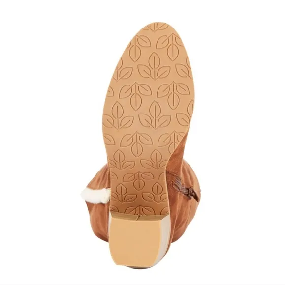 MELROSE AVE VEGAN SUEDE LEATHER IN TAN COLOR WITH SHEARLING WOMEN'S SIZE 10