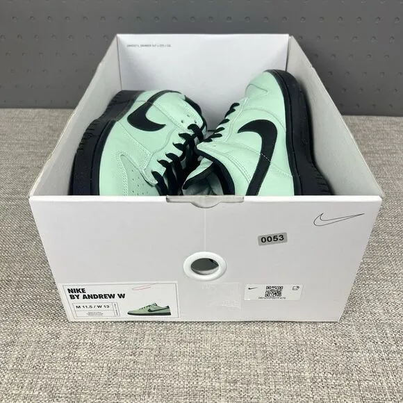 Men Size 11.5 - Nike Dunk Low Retro ID Green Mint Black New Sneakers