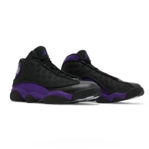 Men's Air Jordan 13 Retro Black and Purple Sneakers size 12
