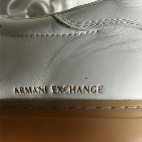 Men’s Armani Exchange White Sneakers.