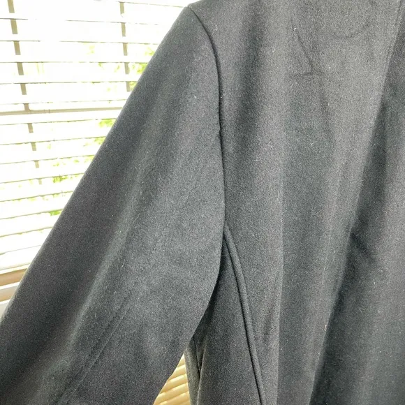 Men's Black Peacoat Wool Jacket Winter Coat Military Car Stussy Hoodie Overcoat