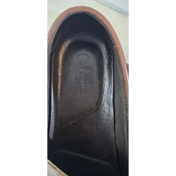 Men's COLE HAAN NIKEAIR Brown Leather Loafers Style SZ 11.5 Wide