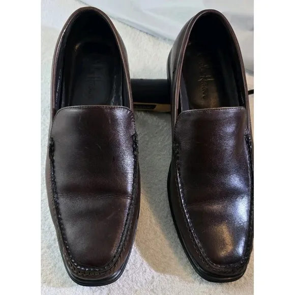 Men's COLE HAAN NIKEAIR Brown Leather Loafers Style SZ 11.5 Wide