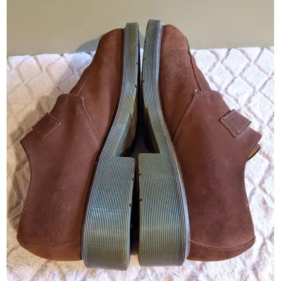 Men's Doc Marten's Brown Leather Buckle Slip Ons Sz 9, 8360, RS 340