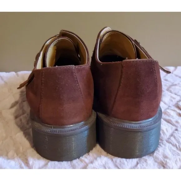 Men's Doc Marten's Brown Leather Buckle Slip Ons Sz 9, 8360, RS 340