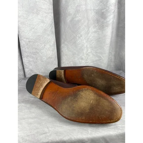 Men's Magnanni Brown Leather Loafers Size 11.5