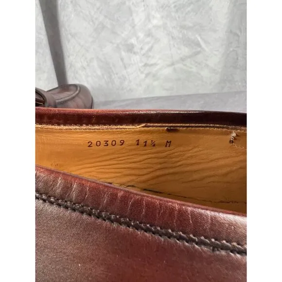 Men's Magnanni Brown Leather Loafers Size 11.5