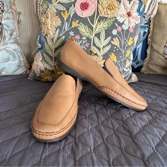 Men’s MEPHISTO EDLEF LEATHER DRIVING MOCCASINS LOAFERS Size 11 Hazelnut Tan