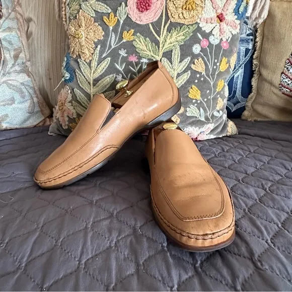 Men’s MEPHISTO EDLEF LEATHER DRIVING MOCCASINS LOAFERS Size 11 Hazelnut Tan