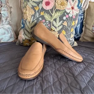 Men’s MEPHISTO EDLEF LEATHER DRIVING MOCCASINS LOAFERS Size 11 Hazelnut Tan