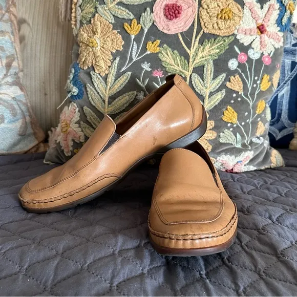 Men’s MEPHISTO EDLEF LEATHER DRIVING MOCCASINS LOAFERS Size 11 Hazelnut Tan