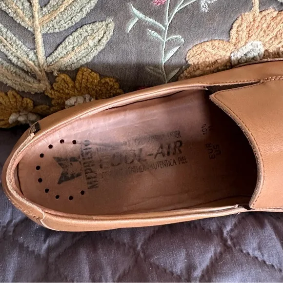 Men’s MEPHISTO EDLEF LEATHER DRIVING MOCCASINS LOAFERS Size 11 Hazelnut Tan