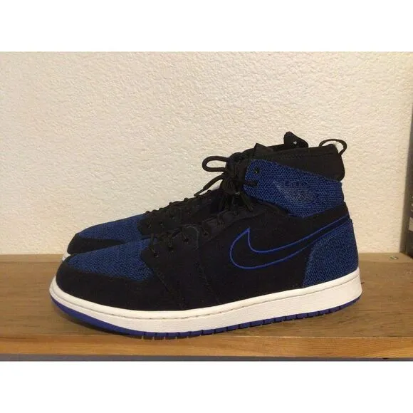 Men's NIKE AIR JORDAN RETRO 1 HIGH Royal Blue FLYKNIT Sz 11 Sneakers 844700-007‎
