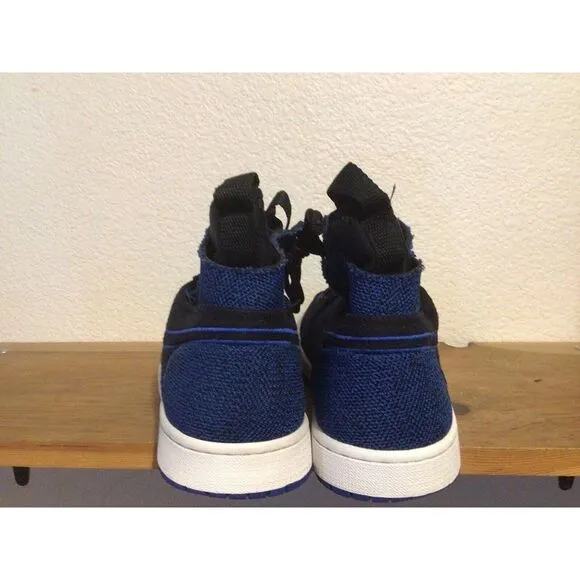 Men's NIKE AIR JORDAN RETRO 1 HIGH Royal Blue FLYKNIT Sz 11 Sneakers 844700-007‎