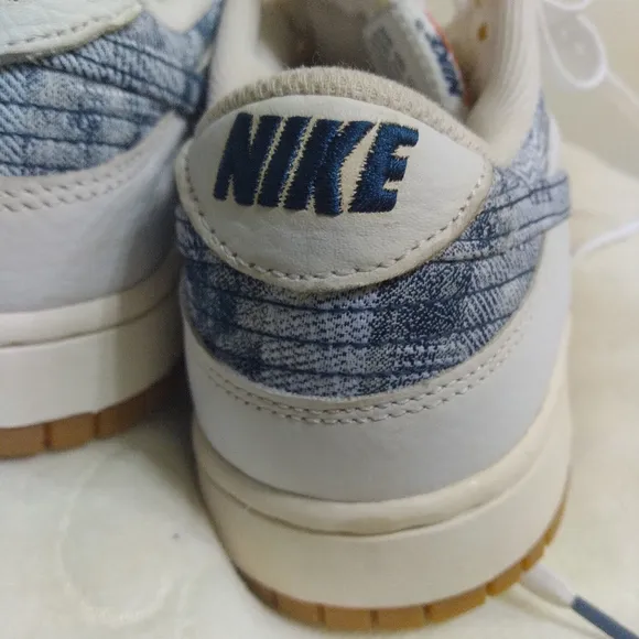 Mens Nike Dunk Low Americana Washed Denim White Blue FN6881-100 Sneakers Sz 10.5