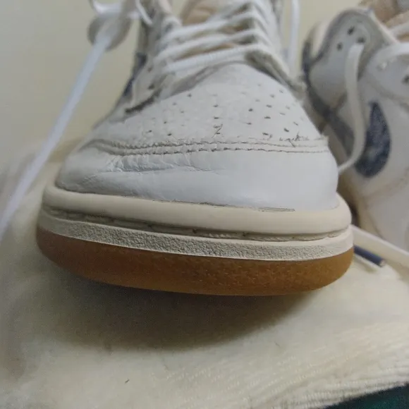 Mens Nike Dunk Low Americana Washed Denim White Blue FN6881-100 Sneakers Sz 10.5