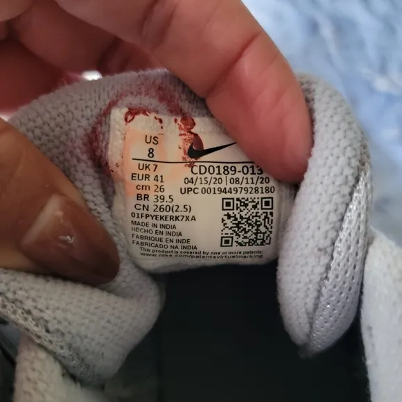 Men's NIKE White and Gray Athletic Sneakers