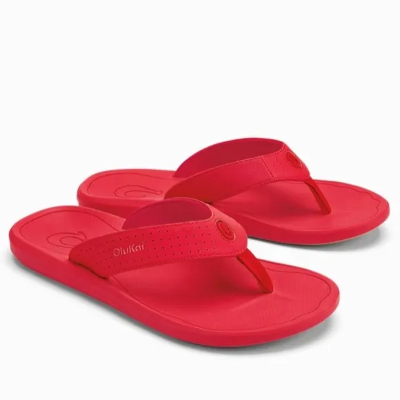 Men’s OluKai Ki’i Sandals color Bright Red
