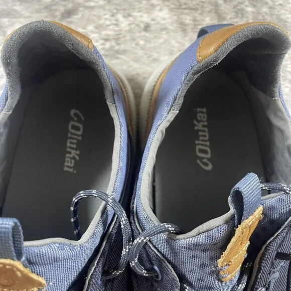 Men's Olukai Nanea Li Casual Sneakers Blue Depth Vintage Indigo Size 12