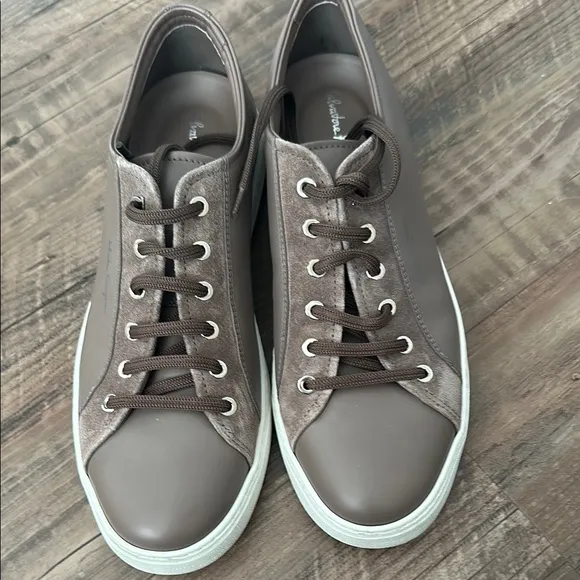 Men’s Salvatore Ferragamo Brown Sneakers Casual Style