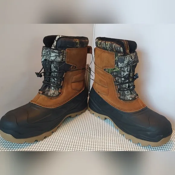 Mens Shoes Ozark Trail Snow Boots Mossy Oak Genuine Suede