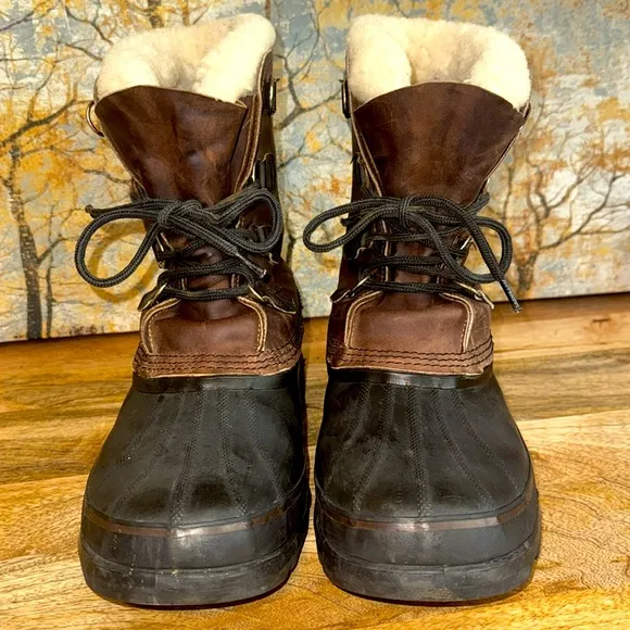 Men’s Sorel Bighorn snow/winter boots warm felt lining size 10
