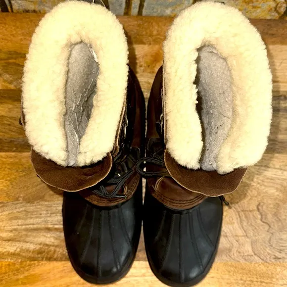 Men’s Sorel Bighorn snow/winter boots warm felt lining size 10