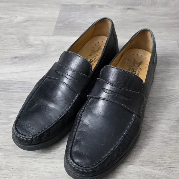 Mephisto Spinnaker Black Leather Penny Loafer Air-Relax Shoes Men's Sz 10.5 US