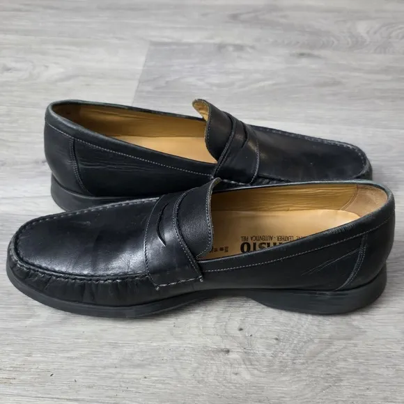 Mephisto Spinnaker Black Leather Penny Loafer Air-Relax Shoes Men's Sz 10.5 US