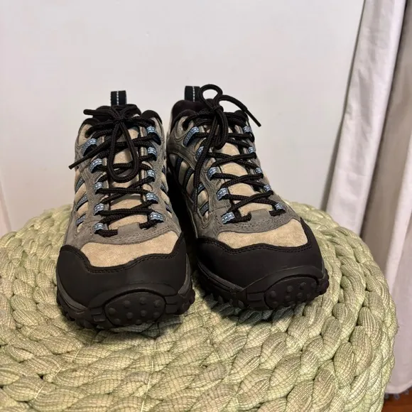 Merrell 45 Degree Blade Grey/Light Blue Lace Up Hiking Boots NWOB