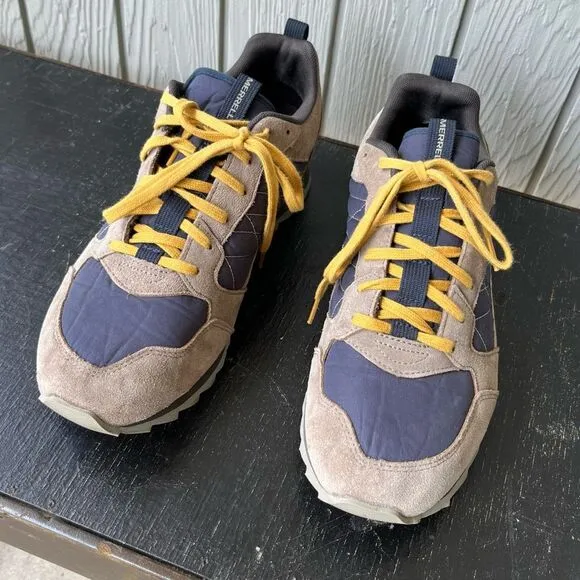 Merrell Alpine Sneaker Brindle Navy Suede Men’s 11.5 Trail Casual Shoes