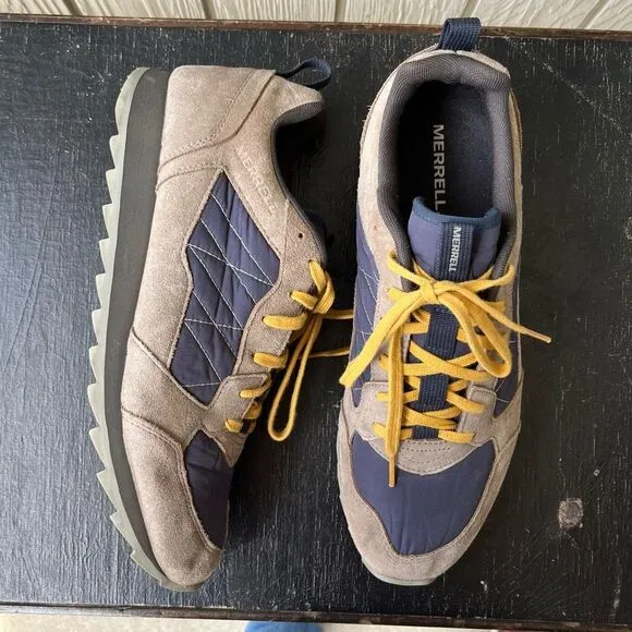 Merrell Alpine Sneaker Brindle Navy Suede Men’s 11.5 Trail Casual Shoes