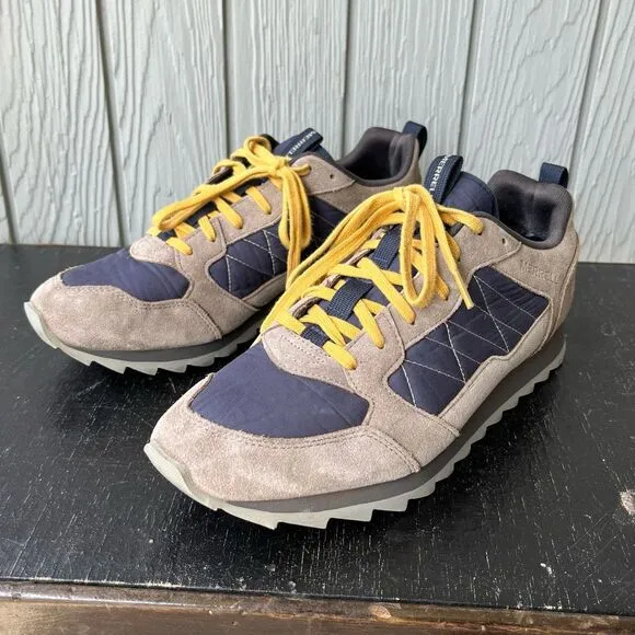 Merrell Alpine Sneaker Brindle Navy Suede Men’s 11.5 Trail Casual Shoes
