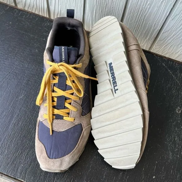 Merrell Alpine Sneaker Brindle Navy Suede Men’s 11.5 Trail Casual Shoes