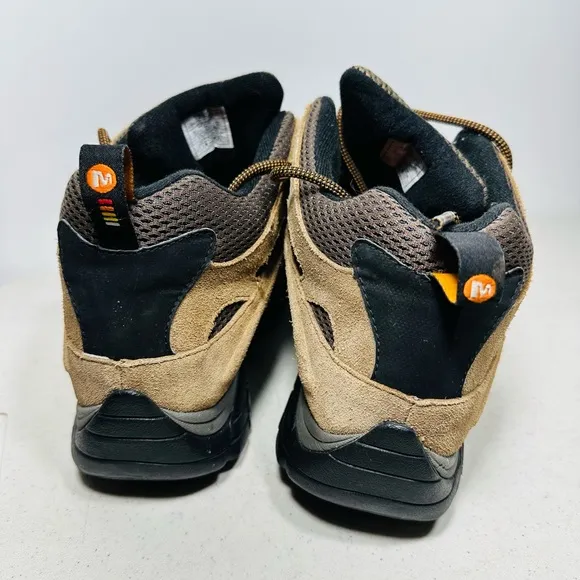Merrell Earth Brown Hiking Boots Men’s size 12 Tan &amp; Black