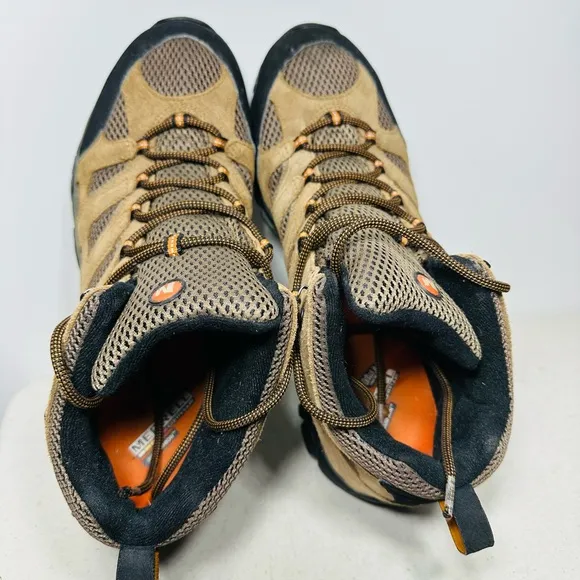Merrell Earth Brown Hiking Boots Men’s size 12 Tan &amp; Black