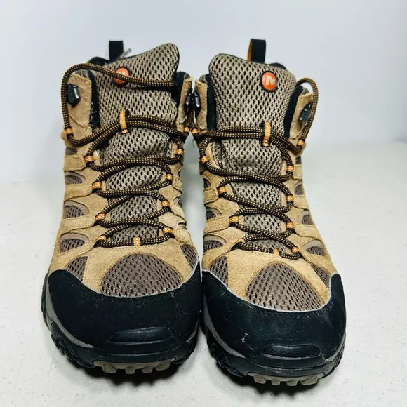 Merrell Earth Brown Hiking Boots Men’s size 12 Tan &amp; Black