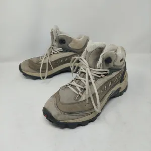 Merrell Grey Brown Pulse Mid Top Gore Tex Hiking Boots Gorpcore Outdoor Size 10